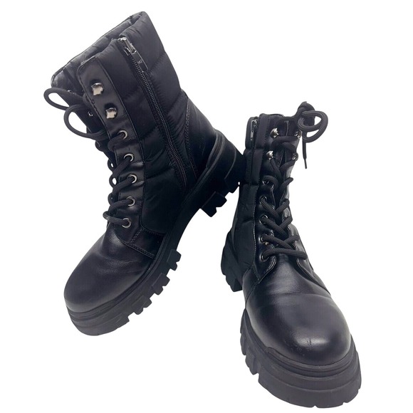 Marc Fisher Shoes - MARC FISHER  Adie 2 Black, Lace Up, Combat Boot, Women / Size‎ 9.5 [154 0621]
